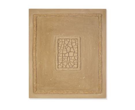 Marcos Grigorian (Iran, 1925-2007)Desert No. 3 mud, straw and glue on boardsigned, titled and dated on the verso, executed in
