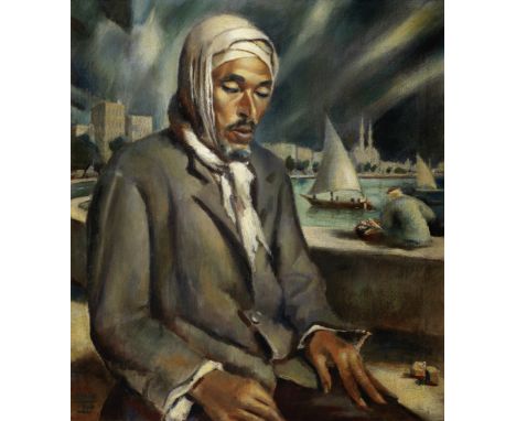 Mahmoud Said (Egypt, 1897-1964)Le Chômeur (The Vagabond) oil on canvas, framedsigned 'M.SAID' and dated '1946' (lower left), 