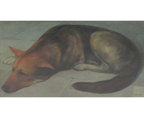 *Norman Webster (b.1924)'Portrait of Del', a German Shepherdsigned and dated 'Norman Webster/1970' l.r., inscribed with title