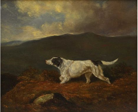 Attributed to Abraham Cooper (1787-1868)Setter in a landscapeoil on panel24.8 x 29cmProvenance: With The Tryon Gallery.overal