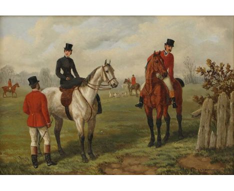 Edward Benjamin Herberte (fl.1857-1893)The meet;Flushing outa pair, signed and dated 'E B Herberte/1883' l.r., oil on canvas2