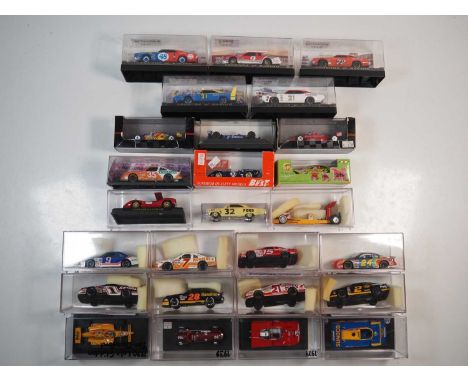 A group of boxed and unboxed 1:43 scale models to include LEGENDS OF RACING, ONYX, BEST MODEL and POLITOYS, comprising of ass