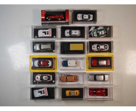 A group of 1:43 scale boxed and unboxed model cars, comprising of assorted Toyota automobiles, VG/E in G/VG boxes (where boxe