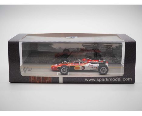 A 1:43 scale SPARK (MINIMAX)  43IN68 hand built resin model of the 1968 Indianapolis 500 winning Eagle Mk4 No 3, driven by Bo