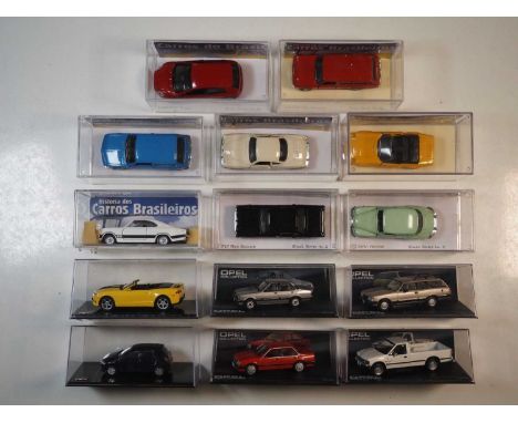 A group of  1:43 scale models to include CARROS INESQUECIVEIS and OPEL COLLECTION, comprising of assorted Brazilian automobil