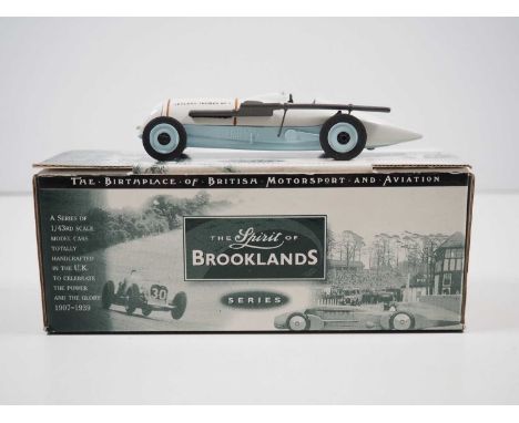 A MILESTONE MINATURES MBC10 Spirit of Brooklands hand built white metal, 1:43 scale model of a 1925 Leyland-Thomas No 1, VG/E