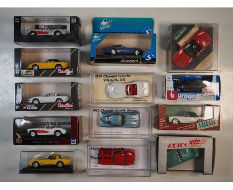 A group of boxed and unboxed 1:43 scale models to include CORGI DETAIL CARS,VITESSE and REVELL, comprising of  Chevrolet auto