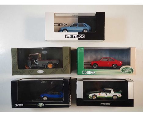 A group of 1:43 scale models by WHITEBOX, KYOSHO and EBBRO, comprising assorted Mazda automobiles to include an EBBRO Mazda F