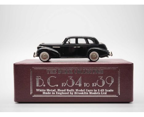 A BROOKLIN B.C.007 'The Buick Collection' hand built white metal, 1:43 scale model of a 1939 Buick Century 4 door sedan, VG/E
