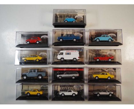 A group of 1:43 scale models from the DE AGOSTINI Historia Dos Carros Inesquecíveis collection, comprising assorted Brazilian