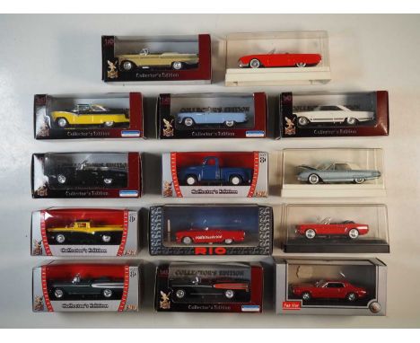 A group of boxed 1:43 scale models to include RIO, SUN STAR and SOLIDO, comprising of Ford and Mercury automobiles, G/VG in F