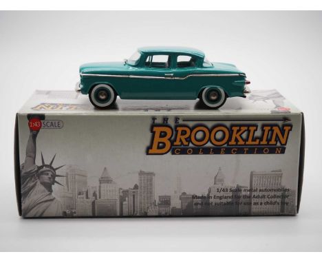 A BROOKLIN BRK.149 hand built white metal, 1:43 scale model of a 1959 Studebaker Lark Deluxe, VG/E in G/VG box.