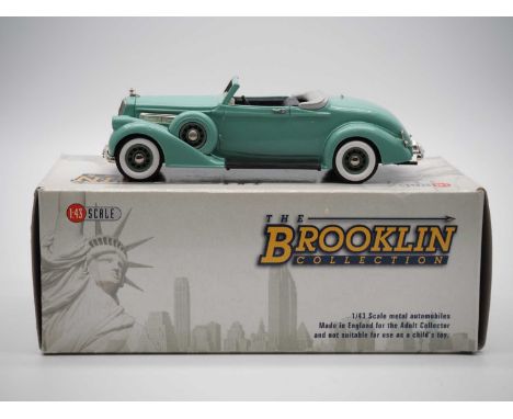 A BROOKLIN BRK.126 hand built white metal, 1:43 scale model of a 1936 Pierce-Arrow convertible, VG/E in G/VG box.