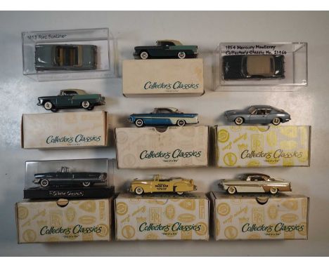 A group of 1:43 scale boxed and unboxed models of American car by BUBY COLLECTORS CLASSICS (Argentina), G/VG in G boxes (9)