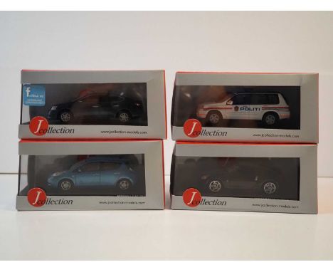 A group of 1:43 scale models by J COLLECTION, comprising assorted Nissan automobiles, to include a 2009 Nissan 370z and a 201