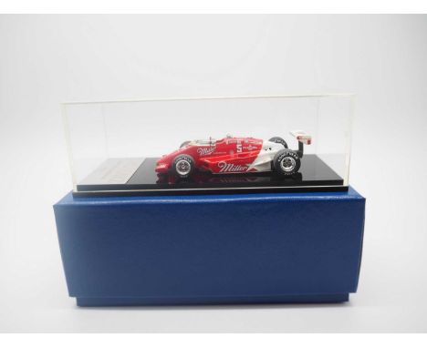 A 1:43 scale REPLICARZ R43005, ltd edition hand built resin model of the 1985 Indianapolis 500 winning  March 85c, driven by 