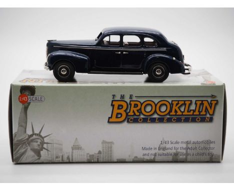 A BROOKLIN BRK.187 hand built white metal, 1:43 scale model of a 1939 Nash Ambassador Eight touring sedan, VG/E in G/VG box.