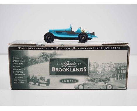 A MILESTONE MINATURES MBC5 Spirit of Brooklands hand built white metal, 1:43 scale model of a 1936 MG N/A Bellevue Special, V