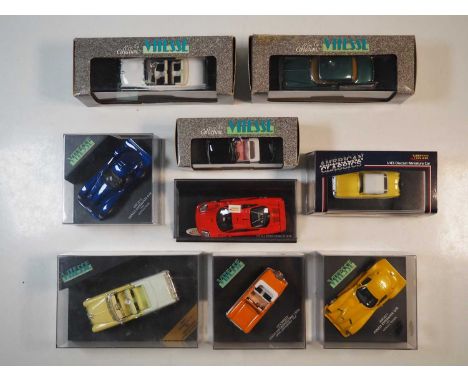 A group of 1:43 scale models by VITESSE, comprising of assorted American automobiles VG/E in G/VG boxes (9)