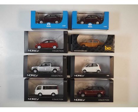 A group of 1:43 scale models  by NOREV (some in Tata branded boxes) and IXO, comprising assorted Tata and Hindustani automobi