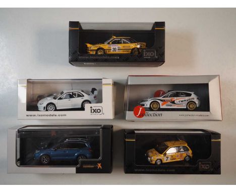 A group of 1:43 scale models by IXO, PREMIUM X and J COLLECTION, comprising assorted Subaru automobiles to include an IXO Sub