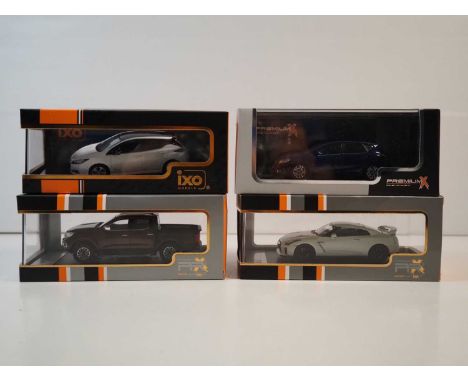 A group of 1:43 scale models by IXO and PREMIUM X, comprising assorted Nissan automobiles, to include a PREMIUM X 2017 Nissan