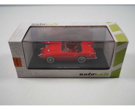 A 1:43 scale AUTOCULT #02016, ltd edition hand built resin model of a 1962 Sabra Sports roadster (Israel), edition of 333, VG