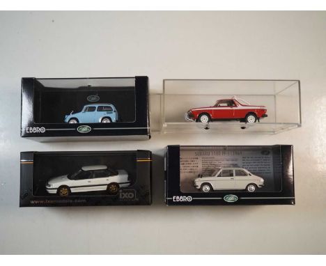 A group of 1:43 scale models by EBBRO, IXO and DNA COLLECTIBLES comprising assorted Subaru automobiles to include a DNA COLLE