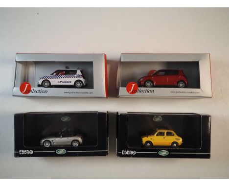 A group of 1:43 scale models by EBBRO and J COLLECTION, comprising X2 J COLLECTION Suzuki Swift Sports, EBBRO Suzuki Fronte S