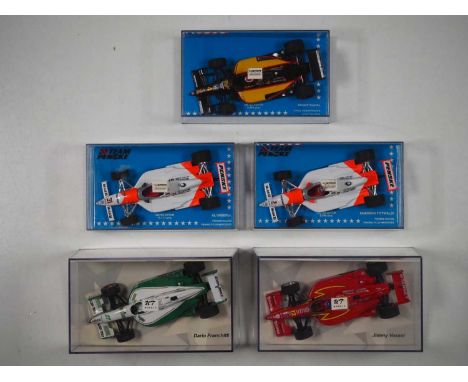 A group of 1:43 scale limited edition models by MINICHAMPS, comprising of Indy 500 examples, VG/E in G/VG perspex cases (5)