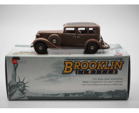 A BROOKLIN BML 09 hand built white metal, 1:43 scale model of a 1933 Graham Blue Streak M64 sedan, VG/E in G/VG box.