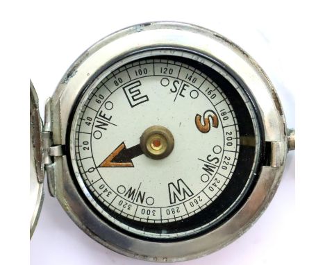WWI US Engineers Pocket Watch Style Compass Dated 1917. P&amp;P Group 1 (£14+VAT for the first lot and £1+VAT for subsequent 