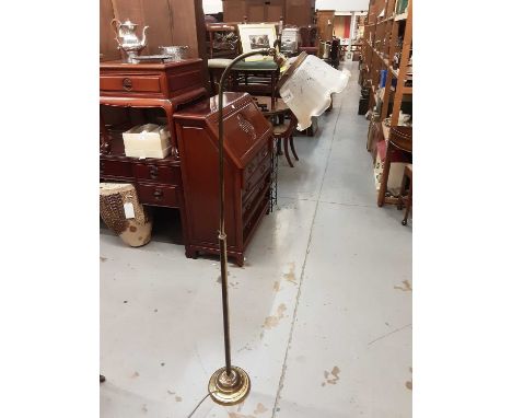 Floor standing brass oil lamp