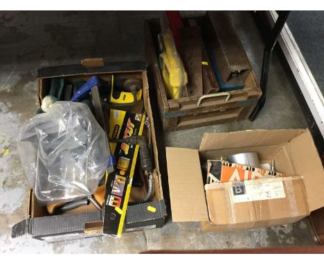 Axminster Jigsaw, Black and Decker Jigsaw, hot air gun, air powered nail gun and other tools (qty)