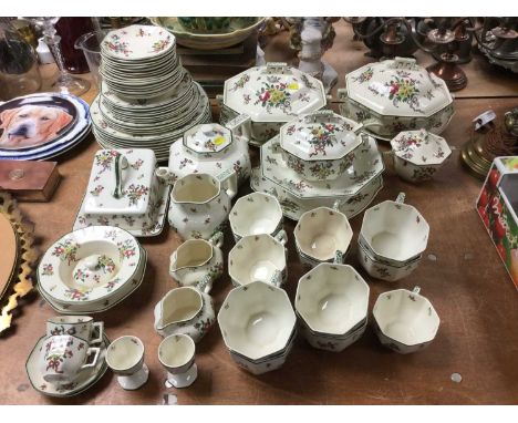 Early 20th century Royal Doulton 'Old Leeds Sprays' tea and dinner serviceCondition report: Some natural crazing and staining