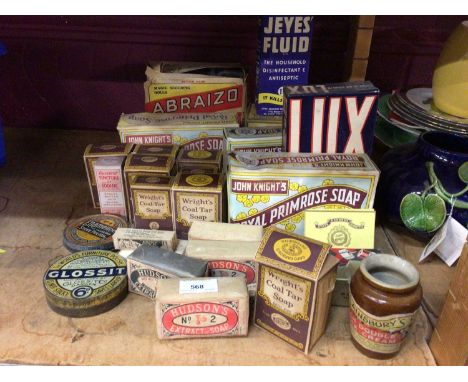 Vintage soaps, creams and other household products