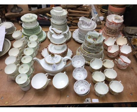 Royal Doulton Winthrop pattern part tea service, together with other Victorian and later teawares (qty)