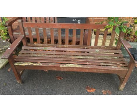 Wooden garden bench