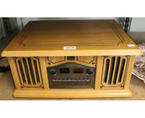 Modern CD/Radio with record player and integral speakers