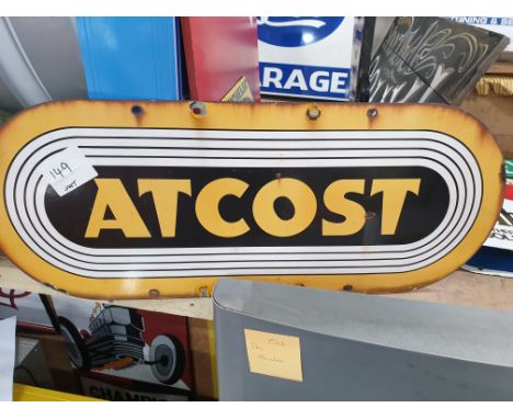 ATCOST ENAMEL SIGN