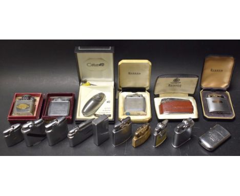 Tobacania  - a vintage Ronson pocket lighter, Variflame;  others, Tempest, Whirlwind, Imperial, Víking, etc;  other Colibri, 