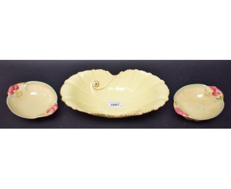 Ceramics - a pair of Royal Winton sauce bowls, floral decorated, shaped oval bowls, 5773E; a Carltonware oval bowl (3)