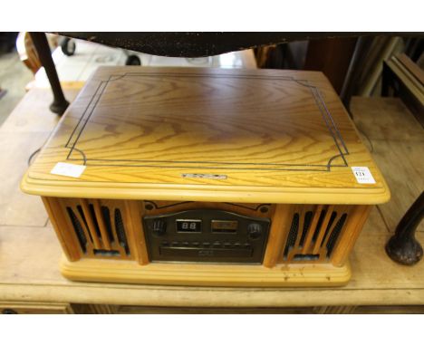 A combination record/tape player etc.