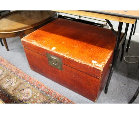 A Chinese lacquer trunk.