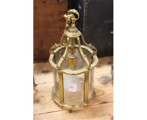 A small brass hall lantern.