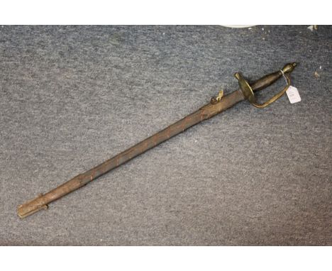 A British Army NCO Spadroon sword 1796 pattern, possibly cut down, the brass guard engraved Sir James Cheetham, Preston, Augu