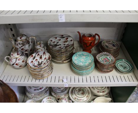 A shelf of oriental china.