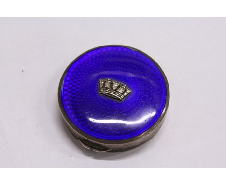 A small silver and enamel compact (AF).