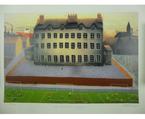 After Mackenzie Thorpe (British, b. 1956): 'All the World is Playing', limited edition lithographic print numbered 320 of 550