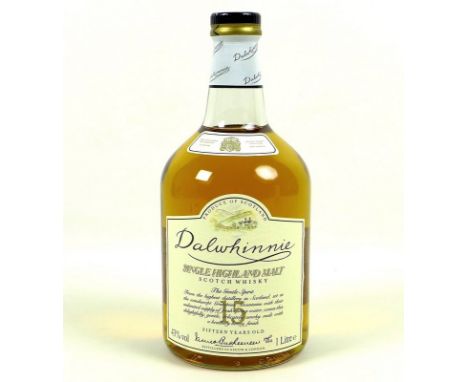 Vintage Whisky: a bottle of Dalwhinnie 15 Years Old Single Malt Scotch Whisky, 43% vol, 1L.